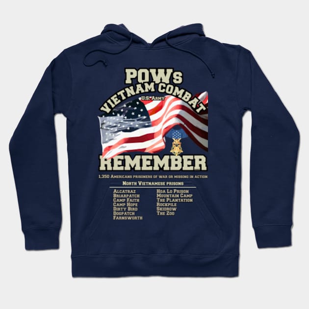 POW Vietnam Combat Veterans Hoodie by comancha